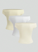 Ruffle Fitted Off Shoulder Top